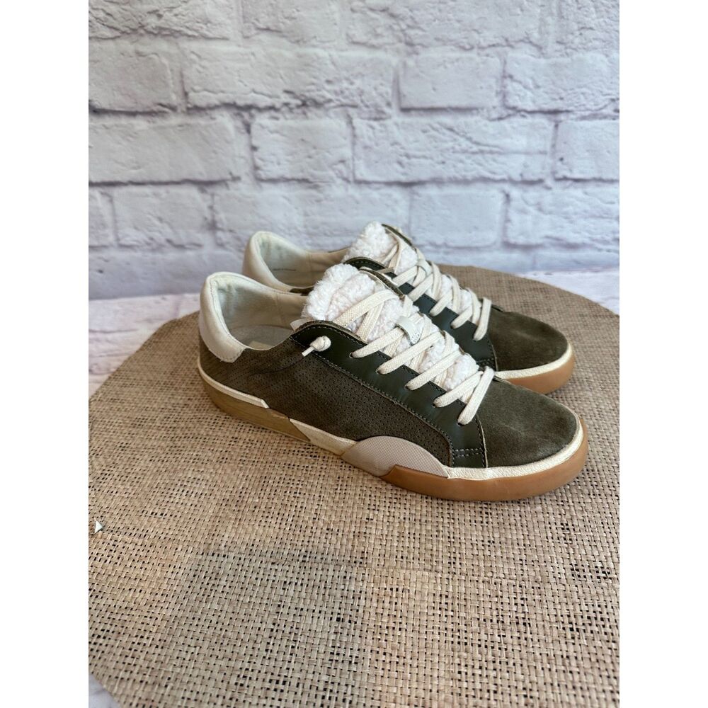 Dolce Vita Zina Plush Moss Sneaker Green - size 9